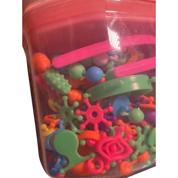 Children's Beading Toy Kit Cordless Pop Snap Together Beads with Storage Box - Picture 3 of 13